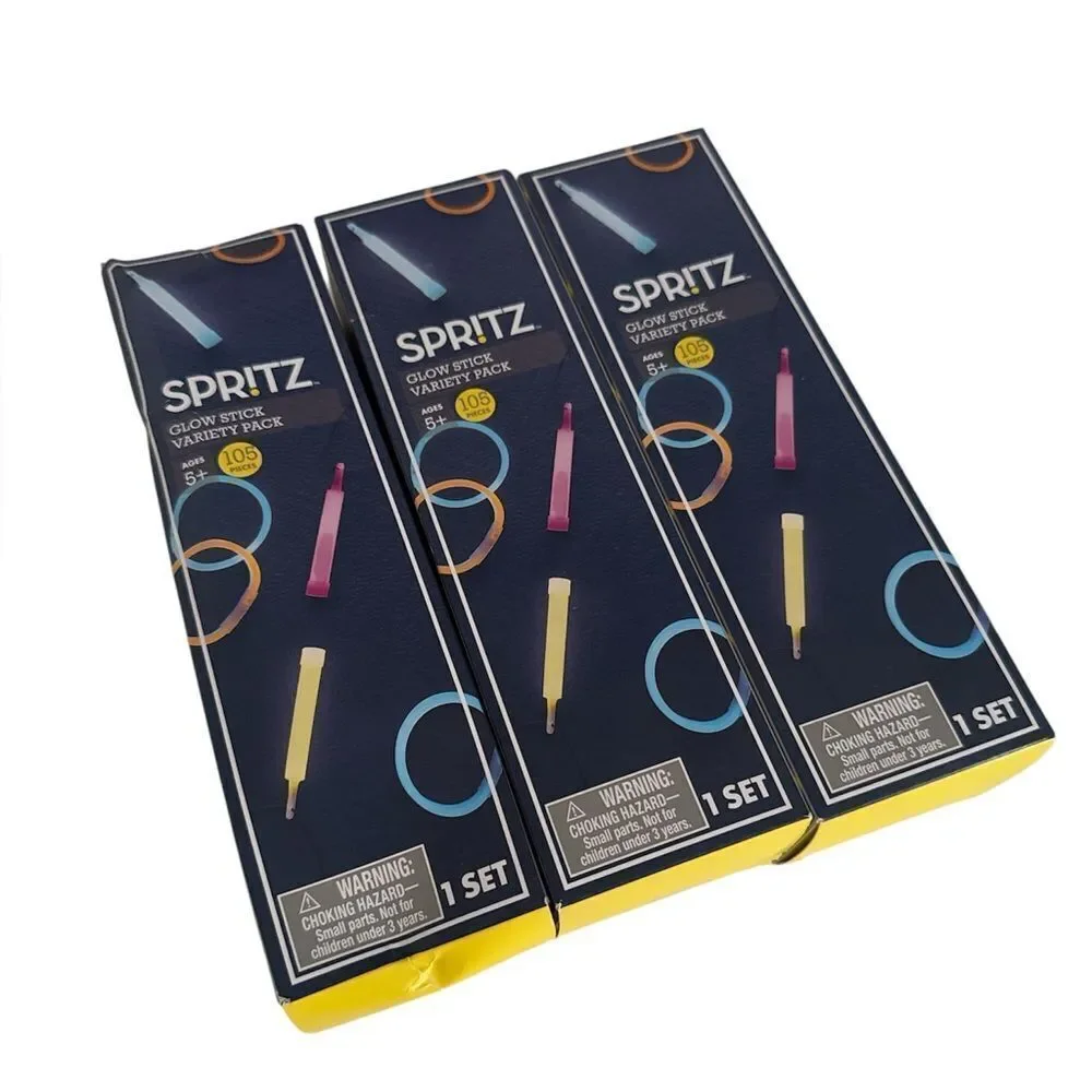 Spritz Glow Stick Candle Set - Pink, Blue, Yellow NIP